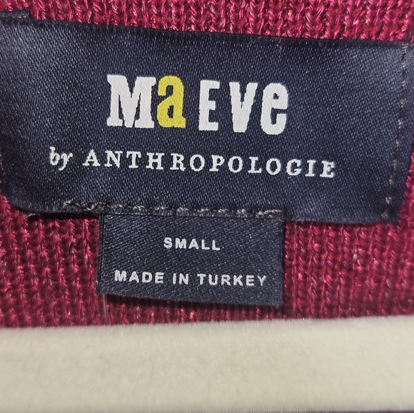 Maeve by Anthropologie Metallic Knit Top, Square Neck Bell Sleeve, S, NWT - Picture 9 of 12